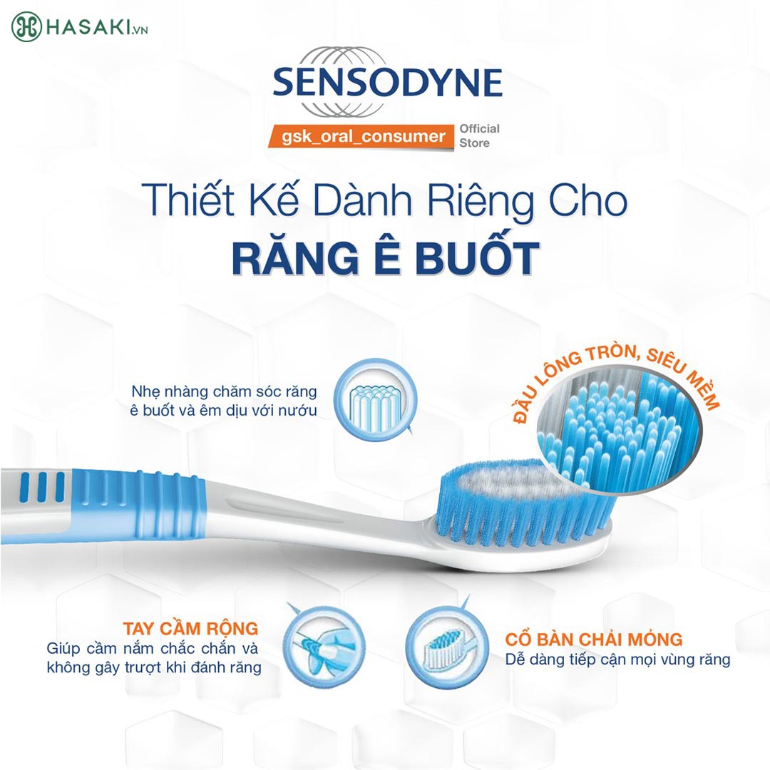 Bàn chải đánh răng Sensodyne Sensitive Extra Soft - Dành riêng cho răng ê buốt