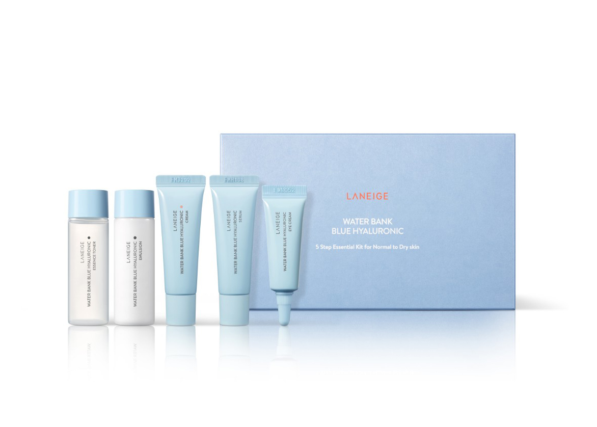 Bộ Sản Phẩm Laneige Water Bank Blue HA 5 Step Essential Kit - Normal to Dry skin