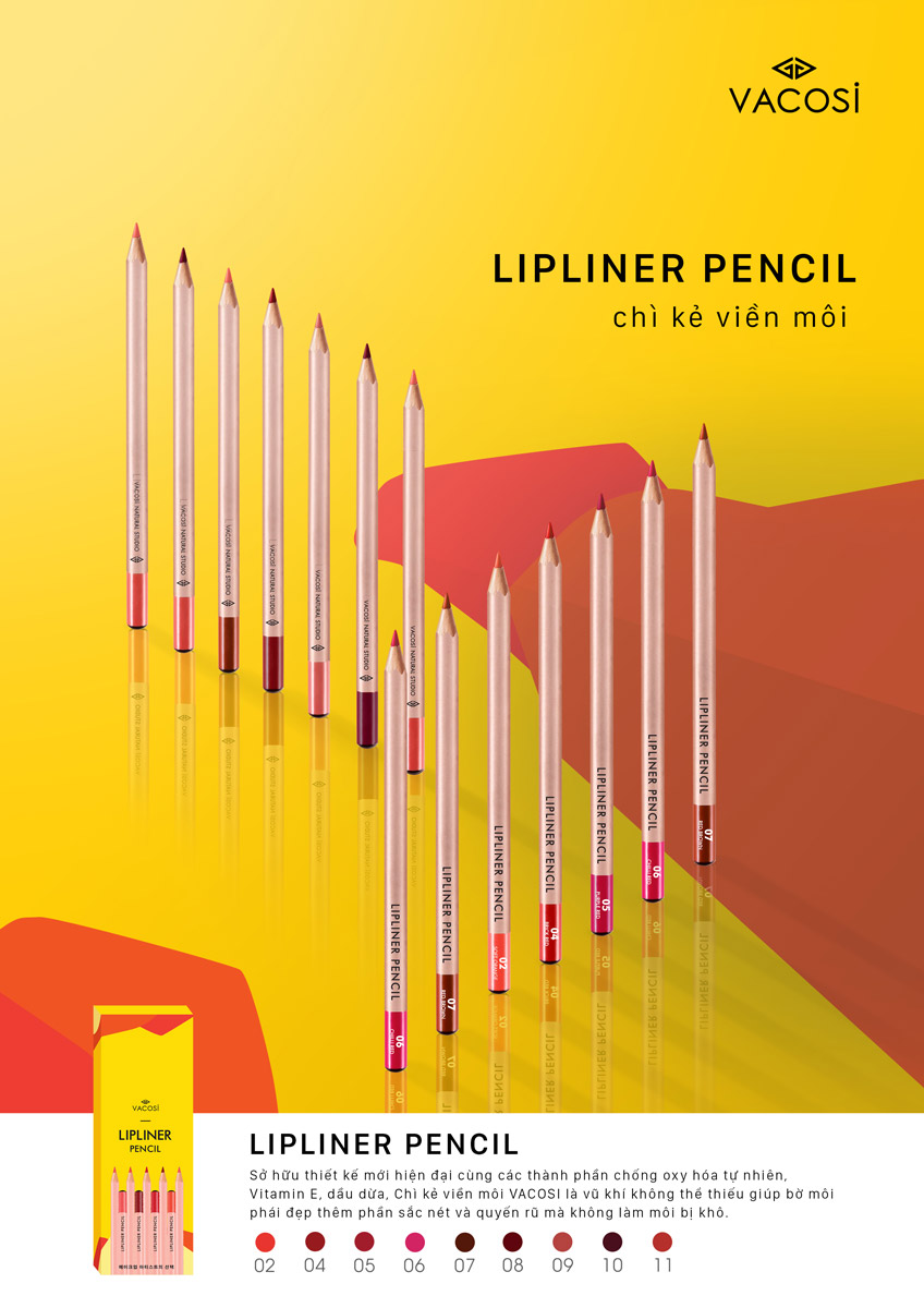 Chì Kẻ Viền Môi VACOSI Lipliner Pencil 3g hiện đã có mặt tại Hasaki