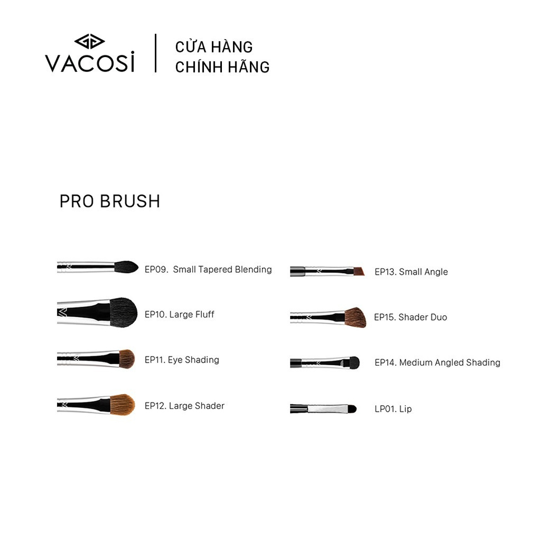 Cọ Mắt VACOSI Pro hiện đã có mặt tại Hasaki với các phân loại phù hợp cho từng nhu cầu makeup riêng biệt.