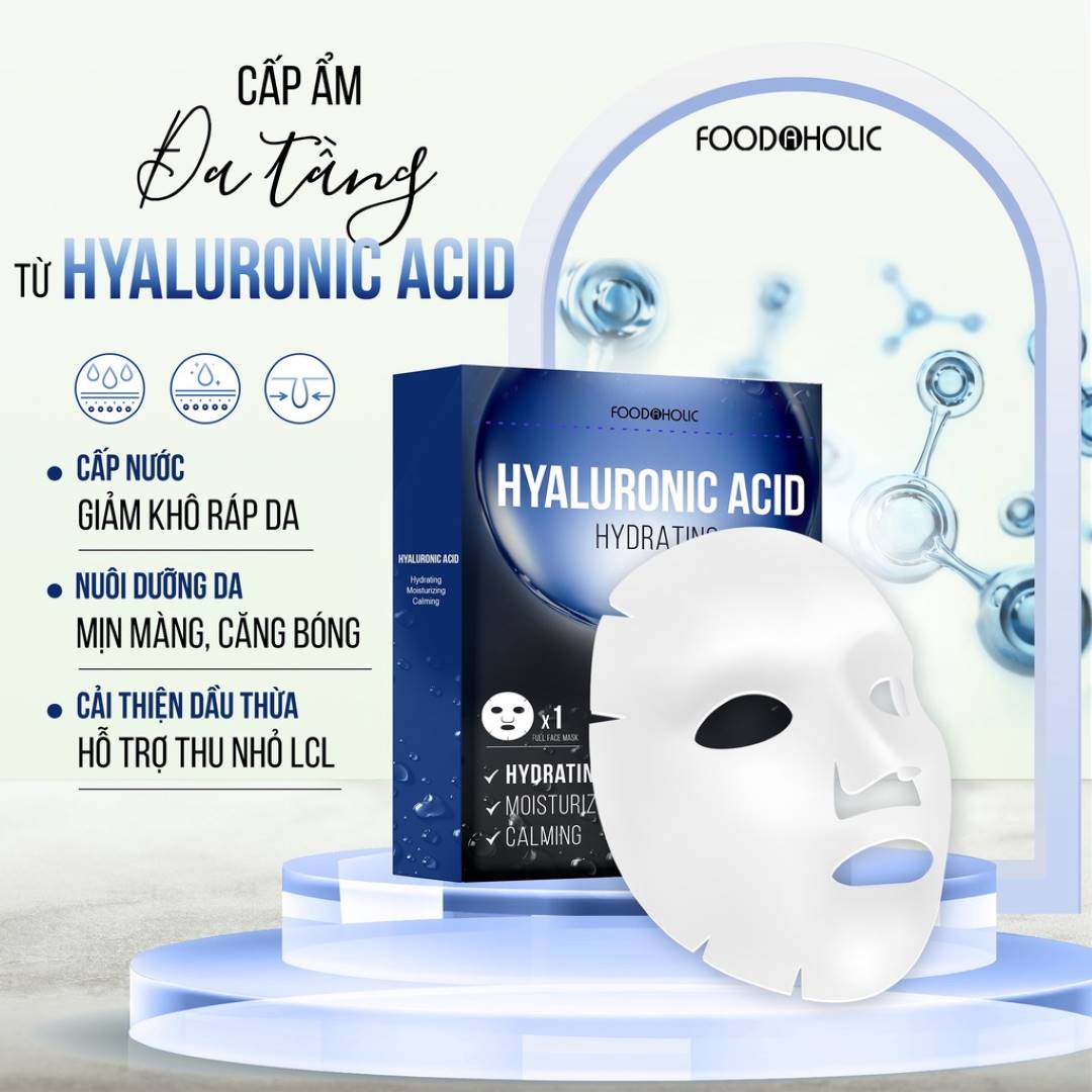 Mặt Nạ Hyaluronic Acid Cấp Ẩm Đa Tầng Foodaholic Hyaluronic Acid Hydrating Mask