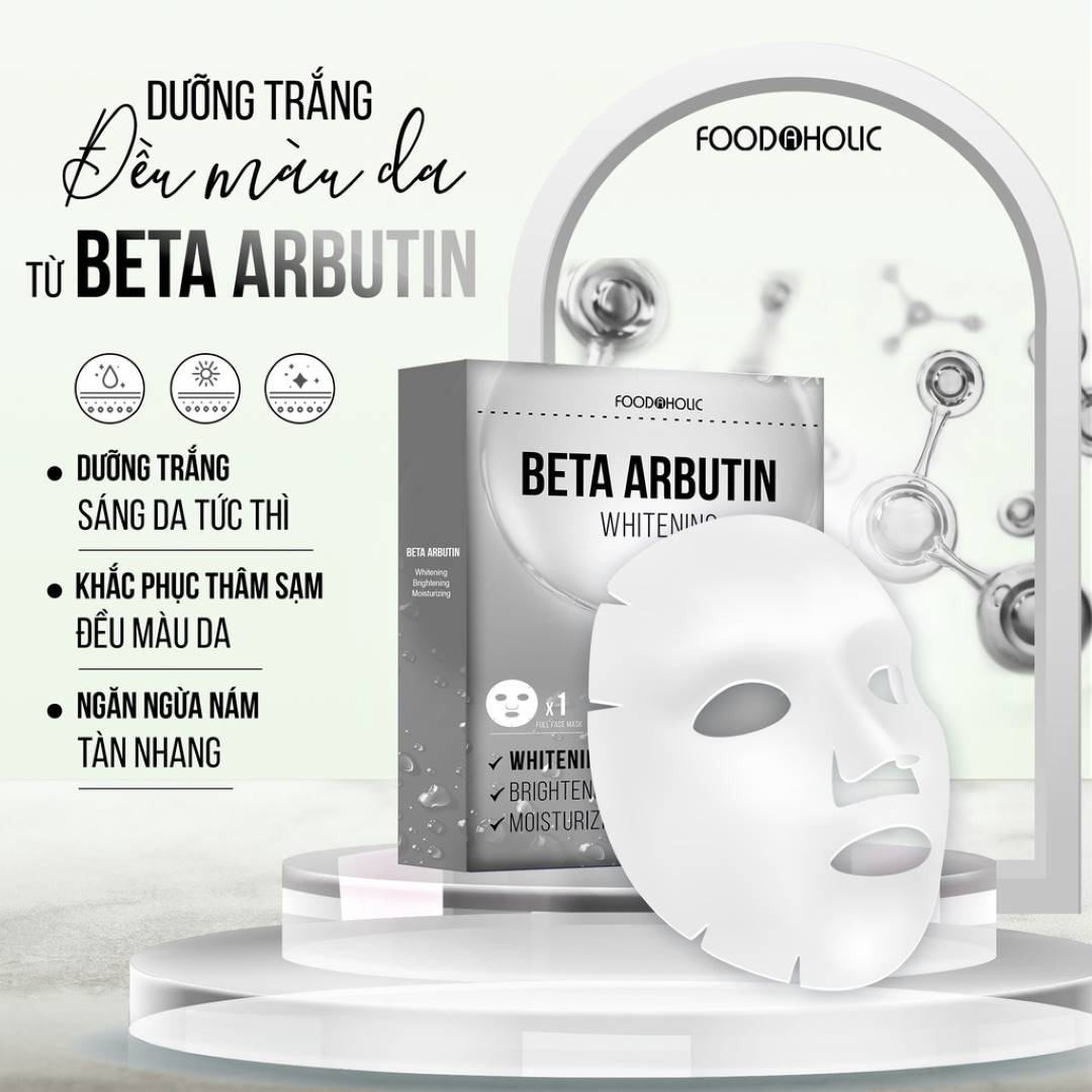 Mặt Nạ Arbutin Dưỡng Sáng & Làm Đều Màu Da Foodaholic Beta Arbutin Whitening Mask