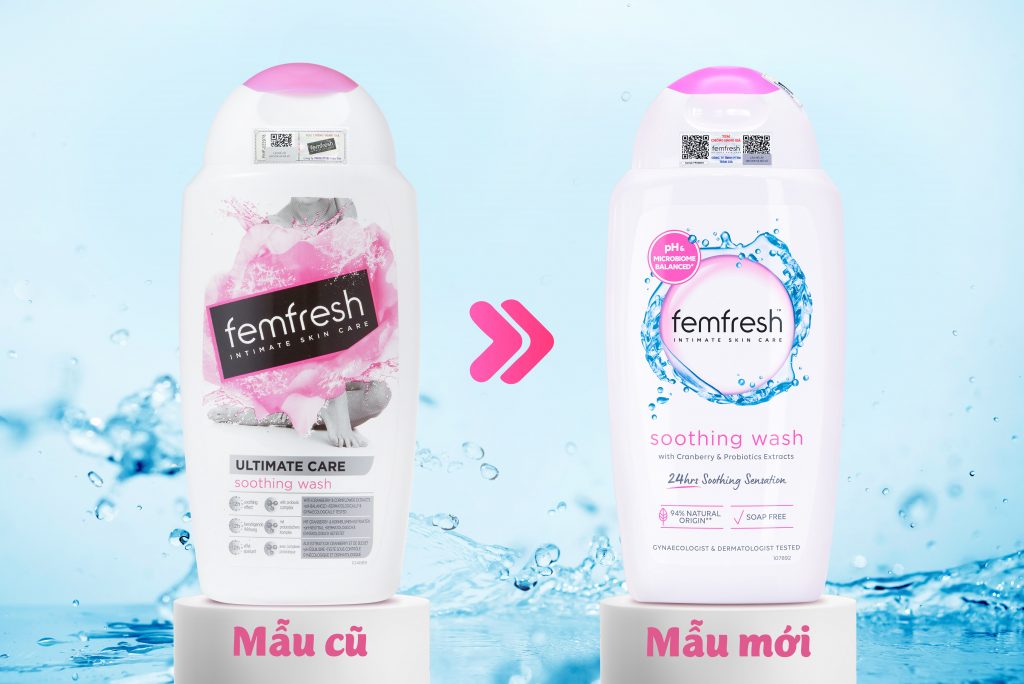 Dung dịch vệ sinh phụ nữ Femfresh Soothing Wash 250ml phiên bản mới cải tiến
