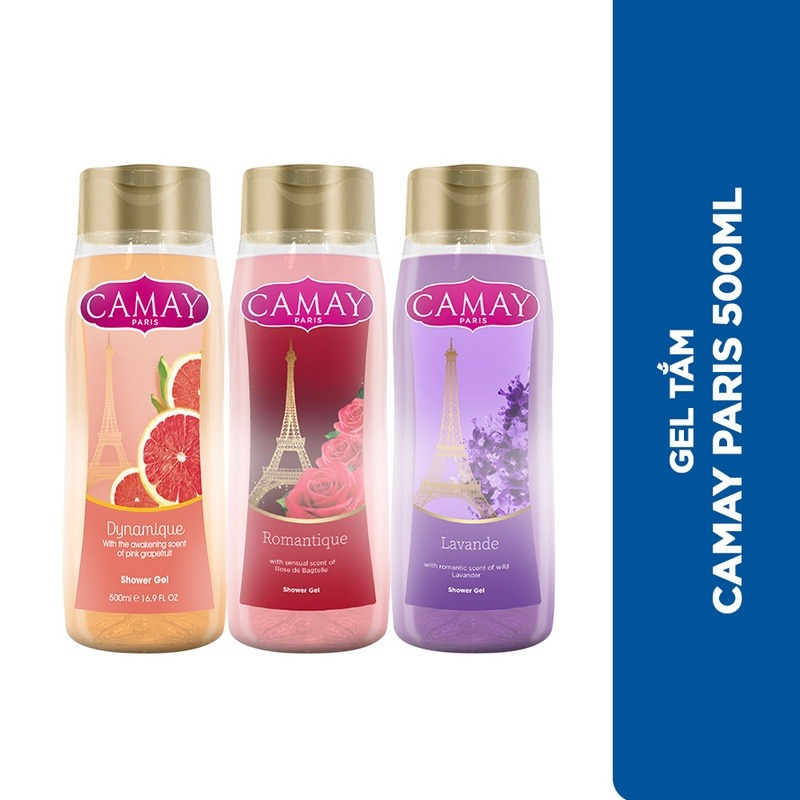 Gel Tắm Camay Paris Shower Gel 500ml hiện đã có mặt tại Hasaki với 3 mùi hương cho bạn lựa chọn.