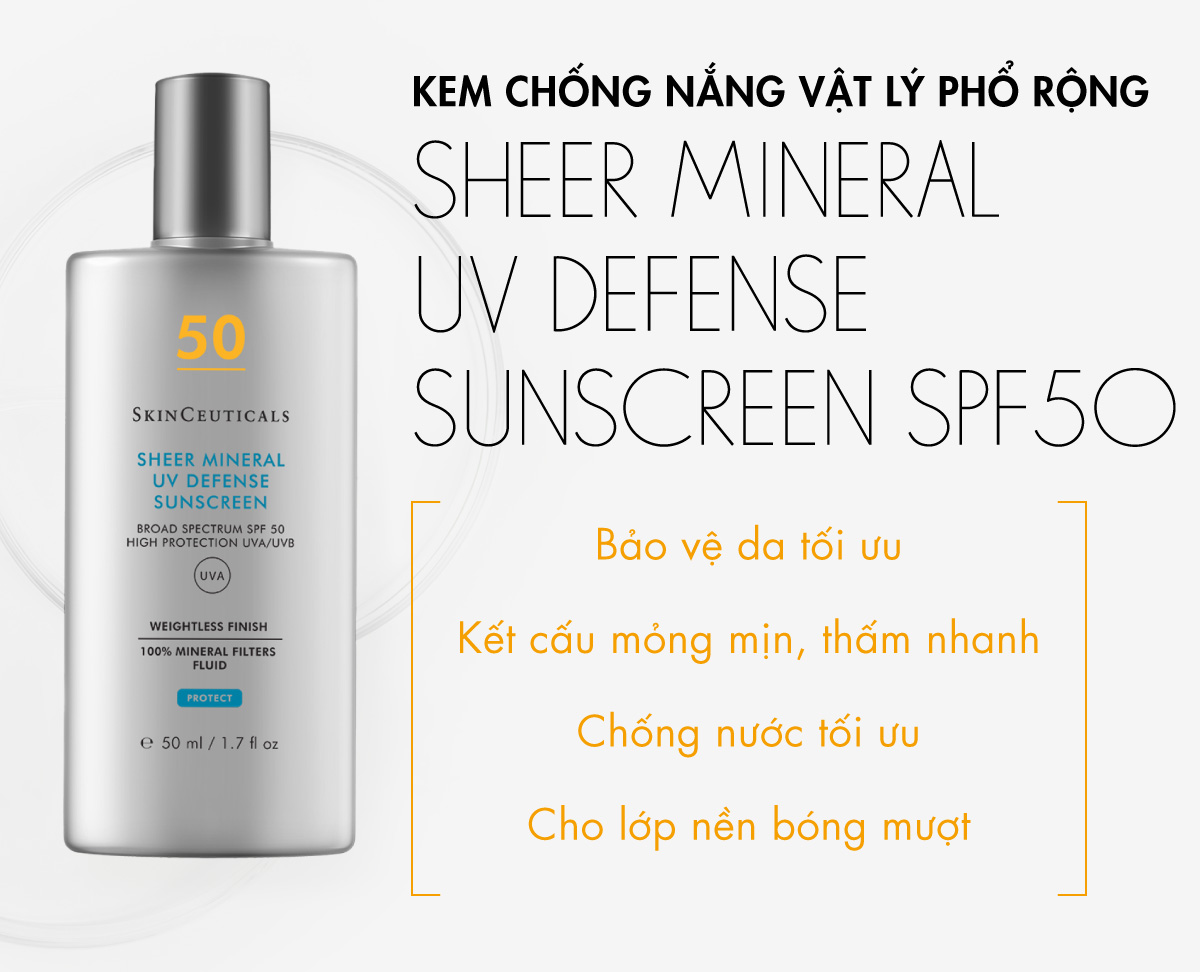 Kem Chống Nắng Vật Lý Phổ Rộng SkinCeuticals Sheer Mineral UV Defense SPF50 50ml