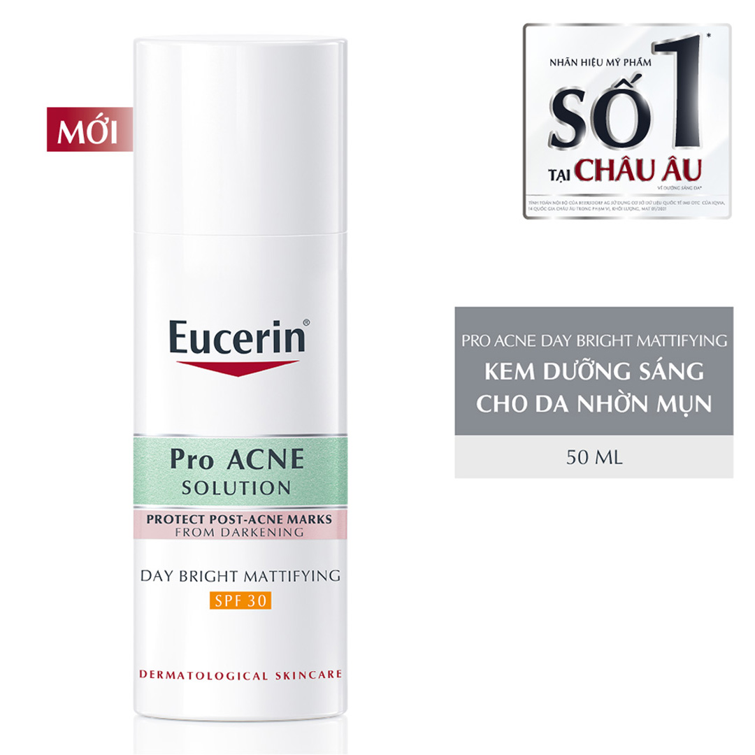Kem Dưỡng Phục Hồi Thâm Mụn Eucerin Acne-Oil Control Pro ACNE Solution Day Bright Mattifying SPF 30
