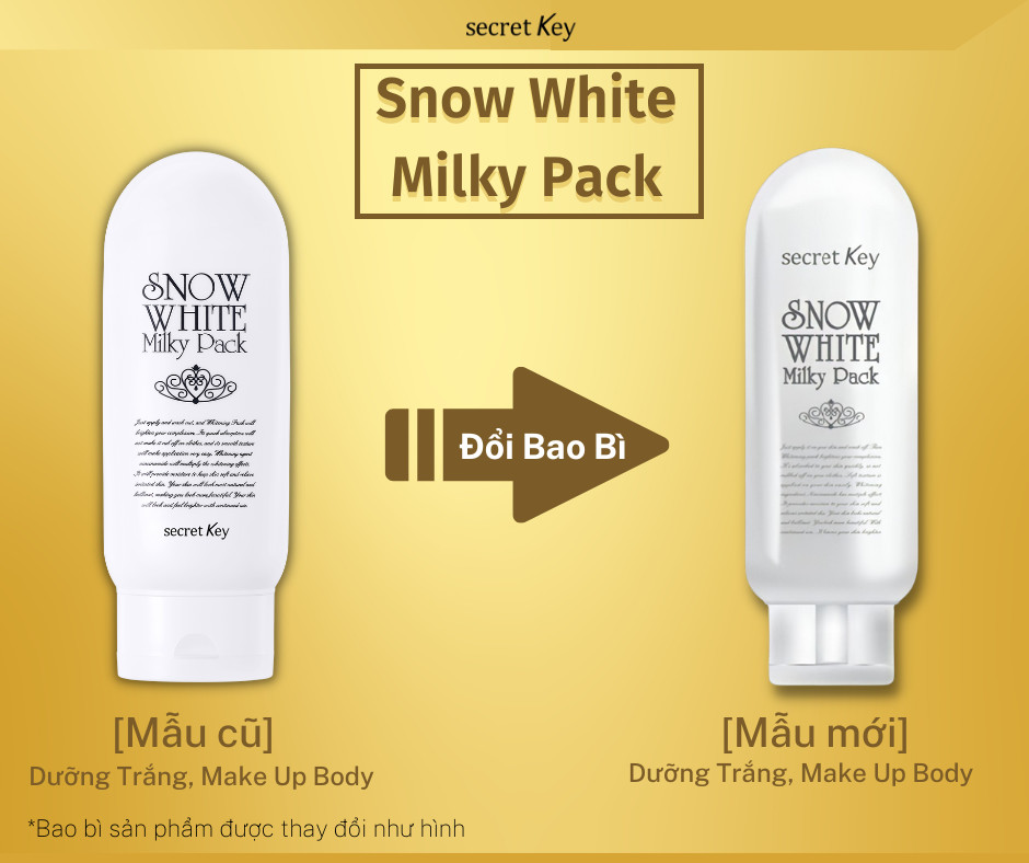 Kem Tắm Sáng Da Secret Key Snow White Milky Pack 200ml Mẫu Mới