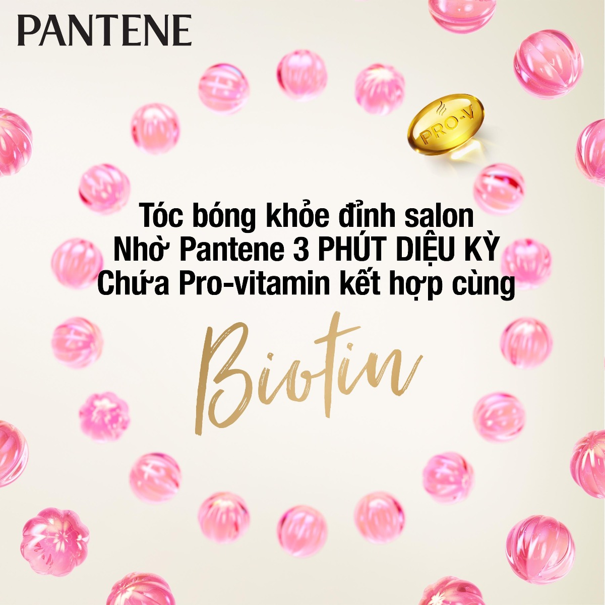Dầu Xả PANTENE 3 Phút Diệu Kỳ Ngăn Rụng Tóc chứa Pro-Vitamin kết hợp cùng Biotin cho tóc bóng khoẻ, ngăn ngừa gãy rụng.