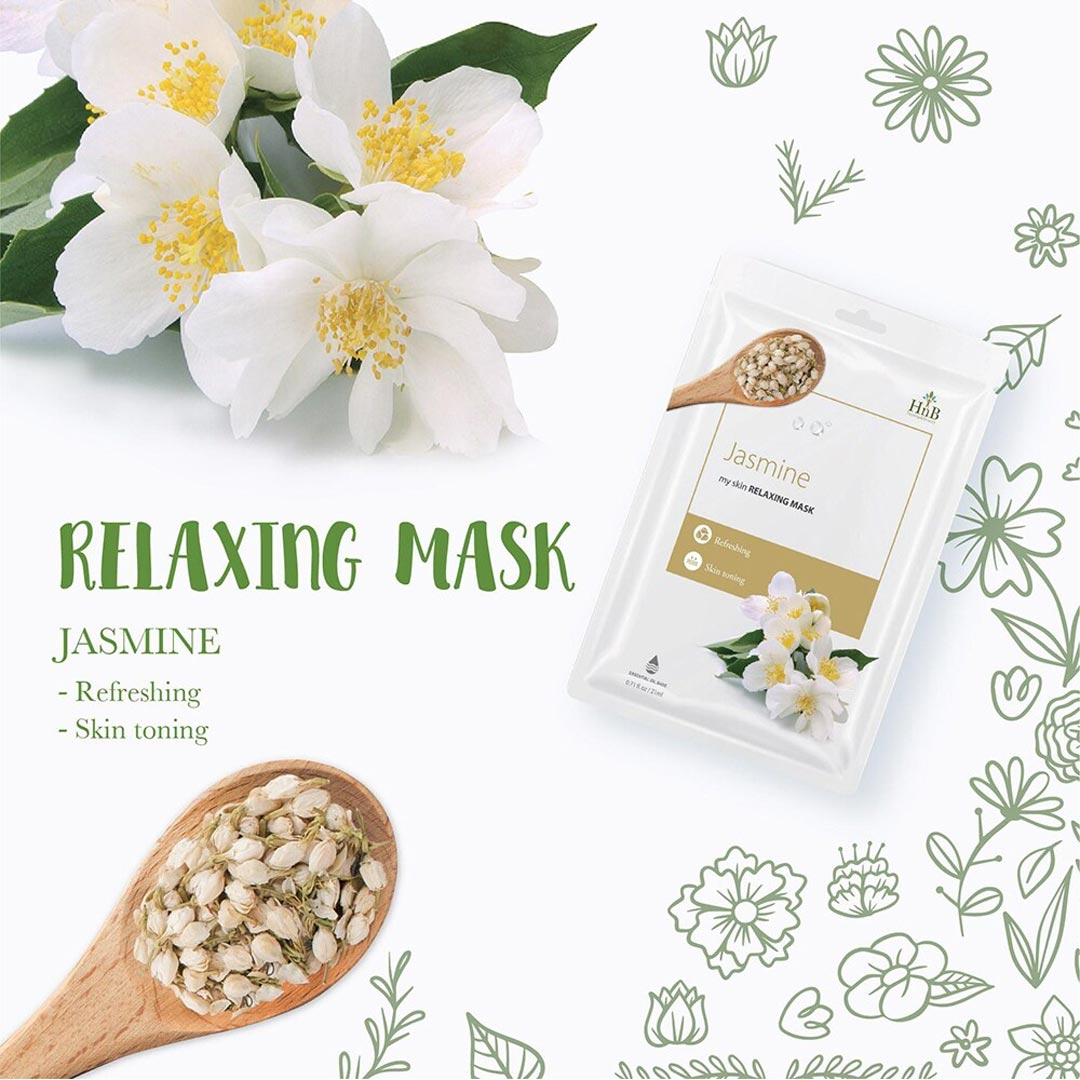 Mặt Nạ Dưỡng Da Chiết Xuất Hoa Nhài HNB My Skin Relaxing Mask Jasmine 20ml
