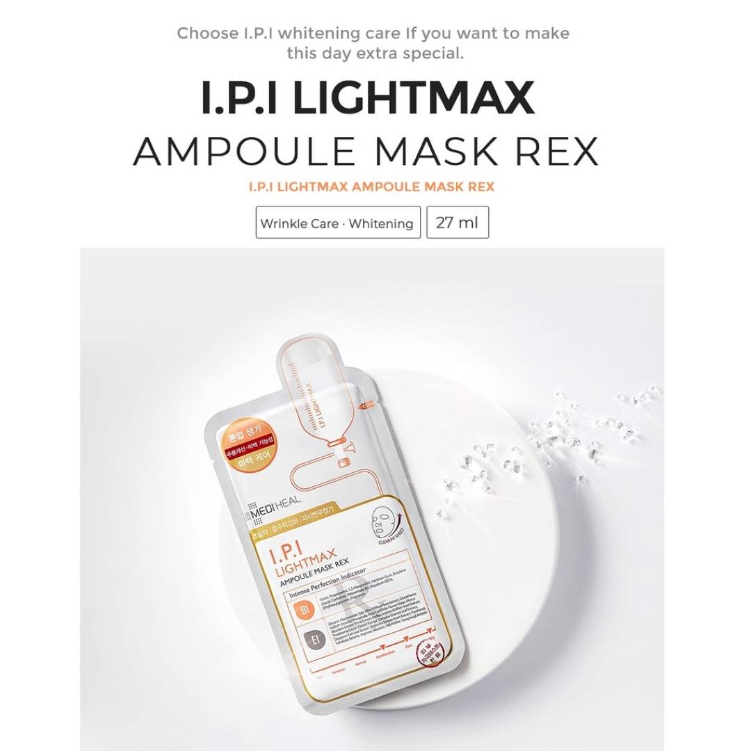 Mặt Nạ Chứa Tinh Chất I.P.I Sáng Da Mediheal I.P.I Lightmax Ampoule Mask REX