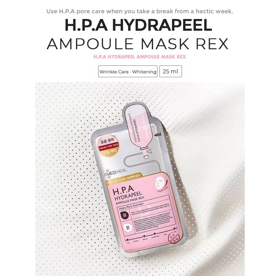 Mặt Nạ Tẩy Tế Bào Chết, Se Lỗ Chân Lông Mediheal H.P.A Hydrapeel Ampoule Mask REX
