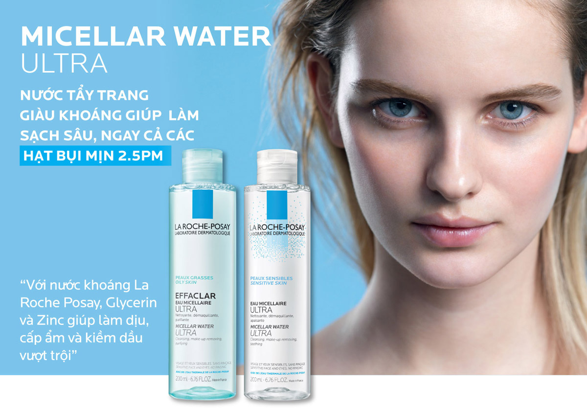 Nước Tẩy Trang Cho Da Dầu, Nhạy Cảm La Roche-Posay Effaclar Micellar Water Ultra Oily Skin