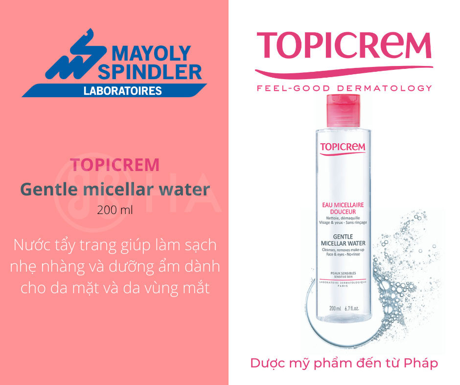Nước Tẩy Trang TOPICREM Gentle Micellar Water