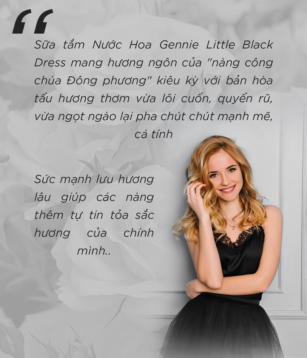 Sữa Tắm Nước Hoa Nữ Gennie Little Black Dress For Her Cuốn Hút & Ấn Tượng 450ml