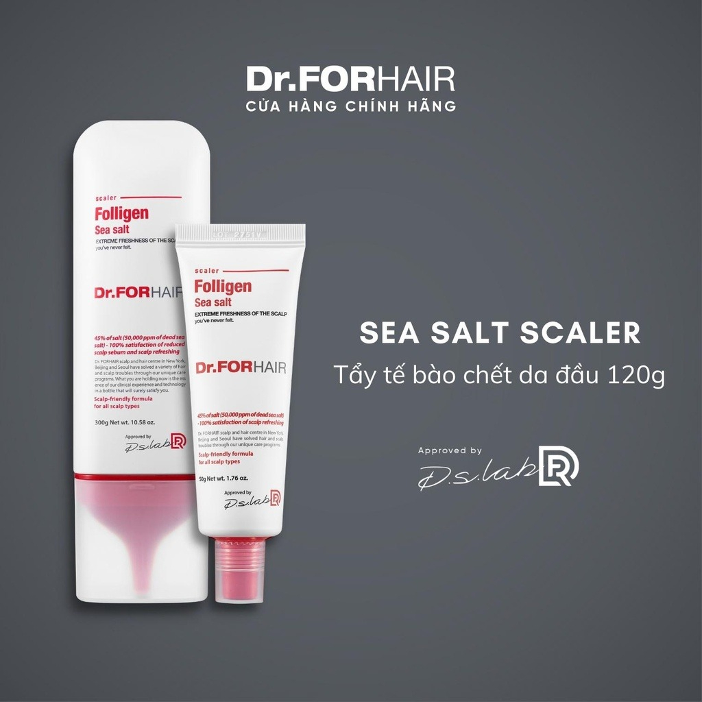 Tẩy Tế Bào Chết Da Đầu, Tóc Giảm Gàu Dr.FORHAIR Sea Salt Scaler