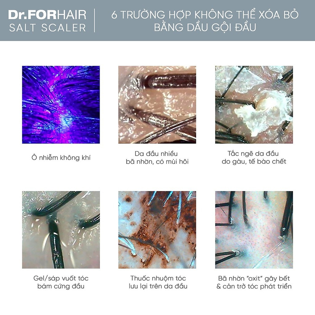 Muối Biển Tẩy Tế Bào Chết Dr.FORHAIR Sea Salt Scaler dành cho da đầu & tóc bị gàu