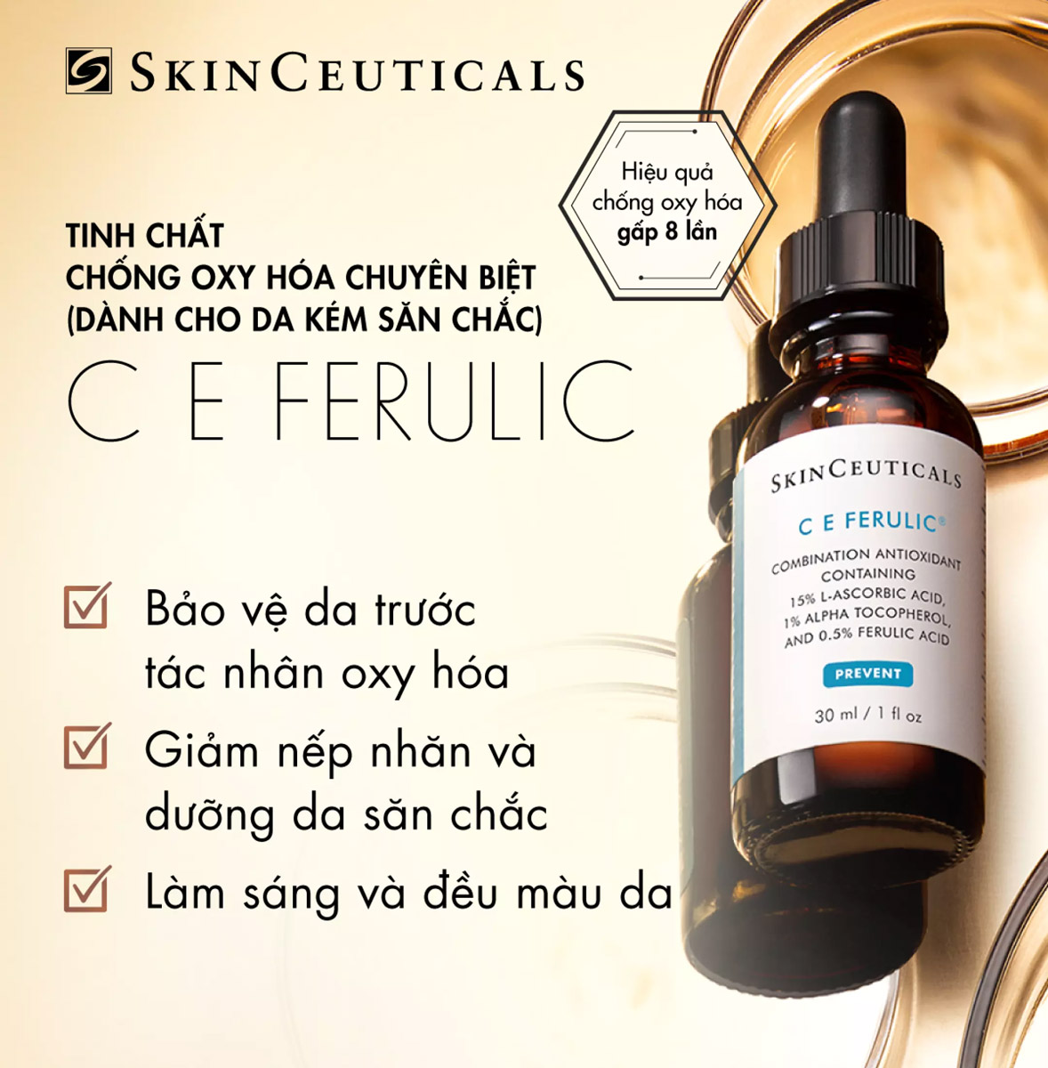 Tinh Chất Chống Oxy Hoá Chuyên Biệt SkinCeuticals C E Ferulic
