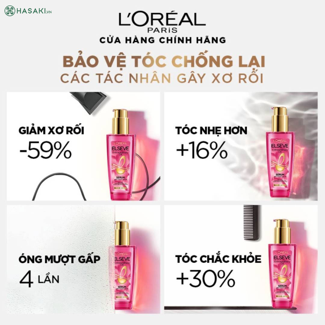 Dầu Dưỡng Tóc L’Oréal Elseve Extraordinary Oil Serum Chiết Xuất Hoa Hồng 100ml