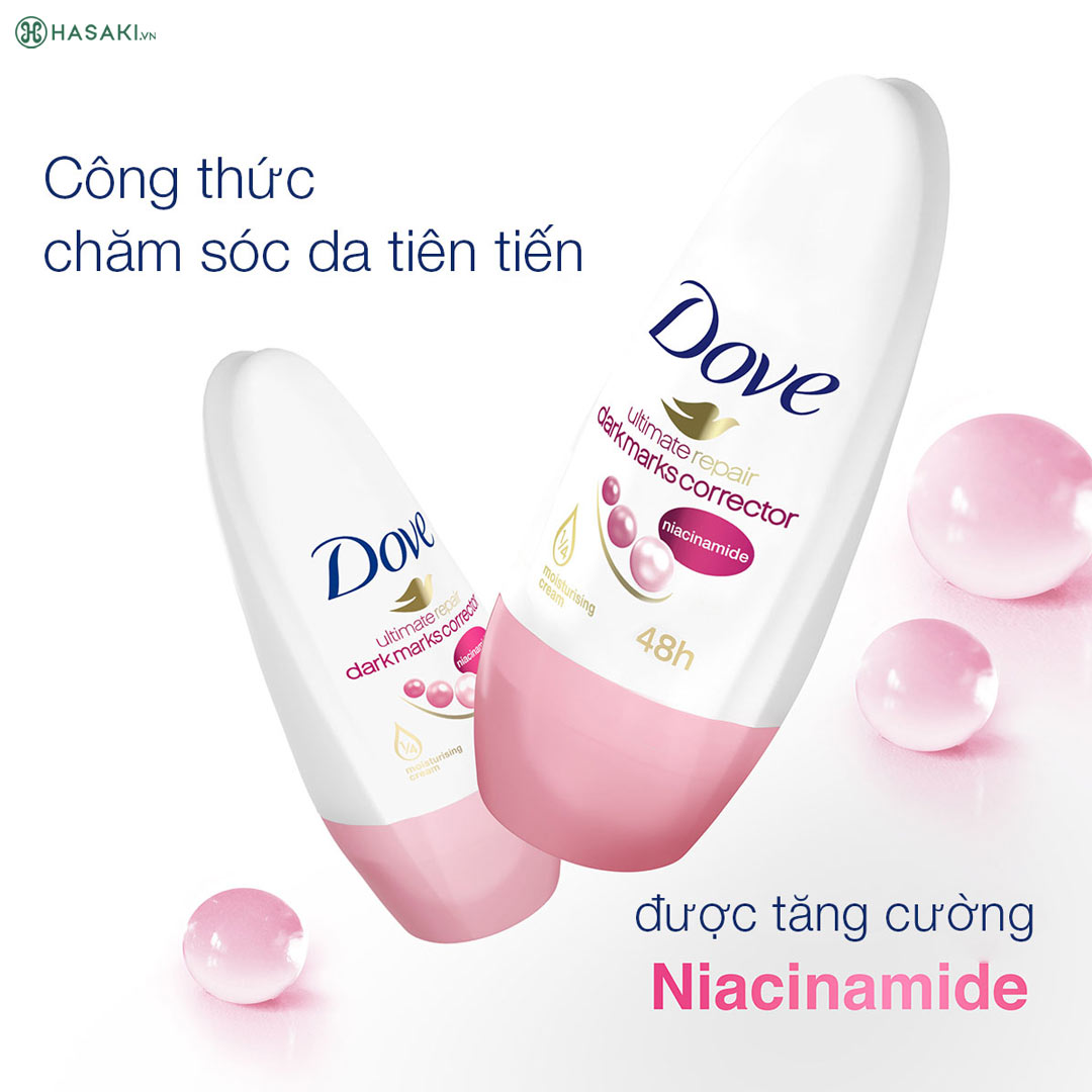 Lăn Khử Mùi Dove Ultimate Repair Antiperspirant Sáng Da Mờ Thâm Hương Fresh Lily 40ml