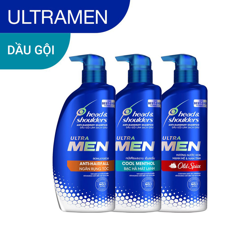 Dầu Gội Làm Sạch Gàu Cho Nam Head & Shoulders UltraMen Anti-dandruff Shampoo