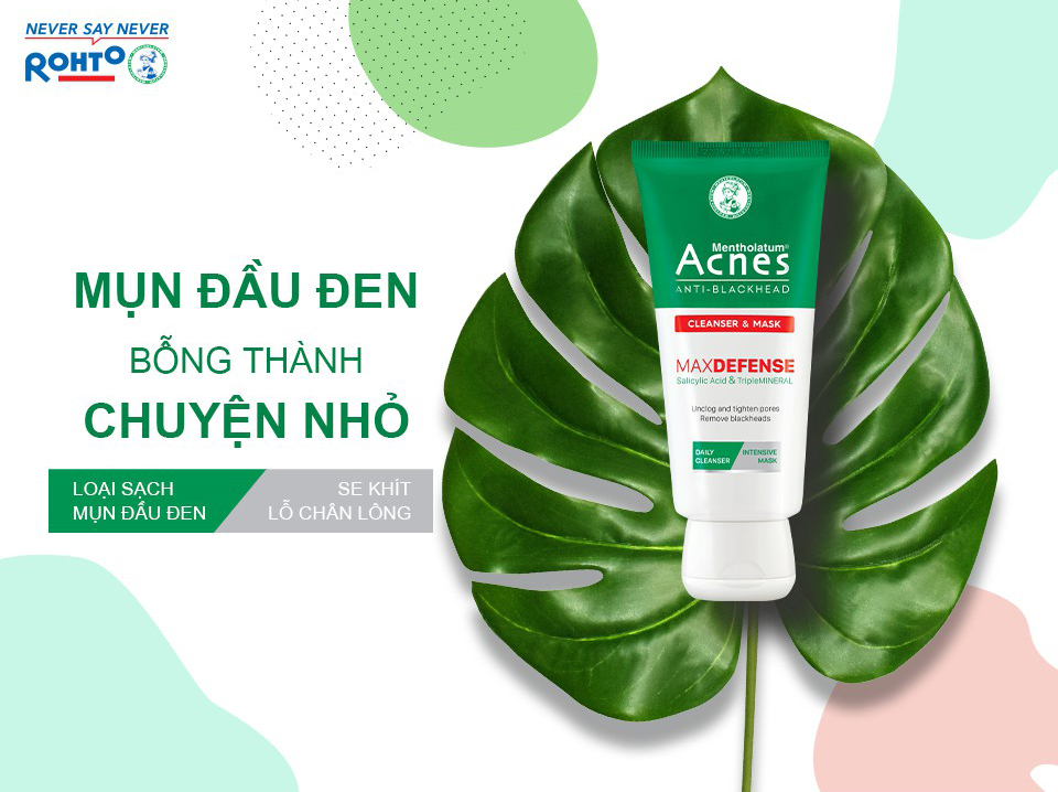 Kem Rửa Mặt & Mặt Nạ Ngăn Ngừa Mụn Đầu Đen Acnes 100g Anti-Blackhead Cleanser & Mask giá tốt tại hasaki