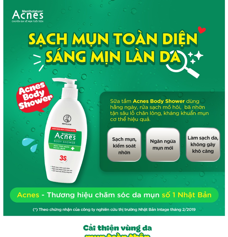Sữa Tắm Acnes Kiểm Soát Nhờn, Ngăn Ngừa & Giảm Mụn 180g Body Shower đã bán tại hasaki