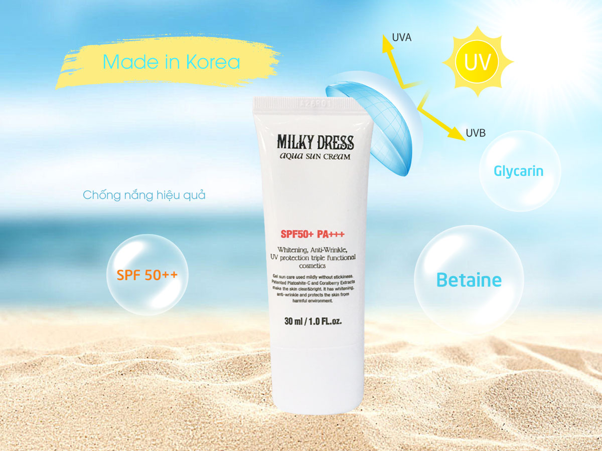 Kem Chống Nắng Milky Dress Aqua Sun Cream SPF50+ PA+++