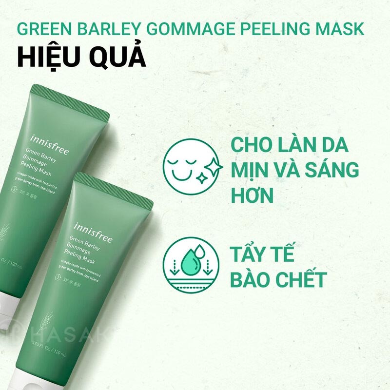 Green Barley Gommage Mask cho làn da mịn và sáng hơn 
