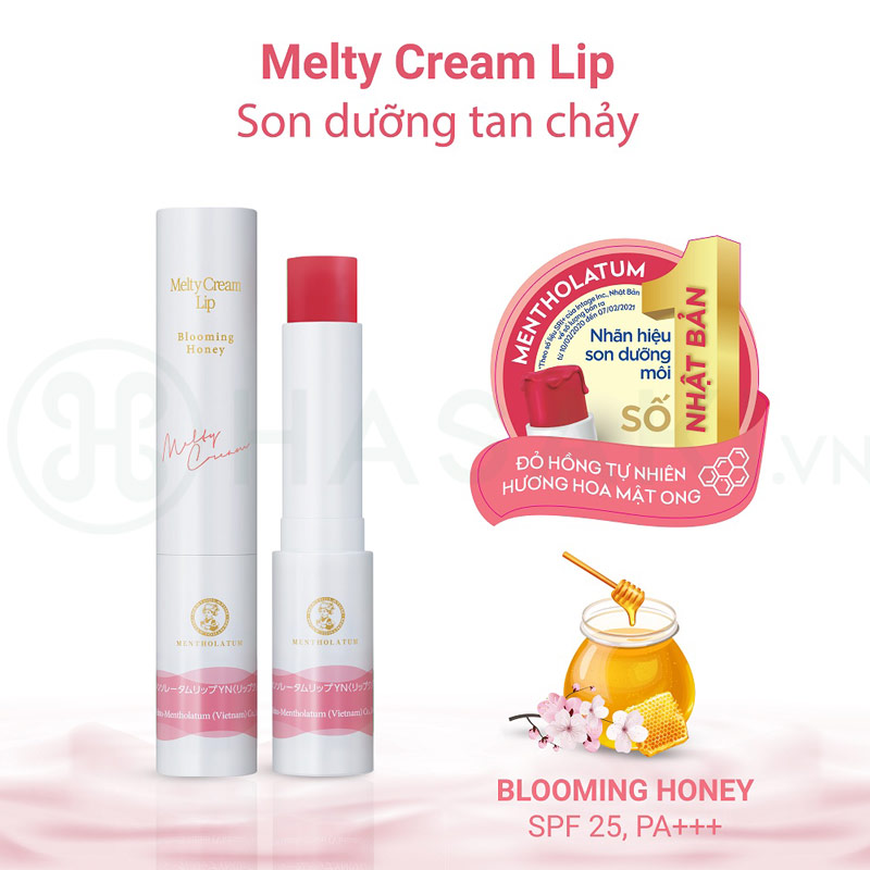 Son Dưỡng Ẩm Môi Mentholatum Melty Cream Lip Blooming Honey