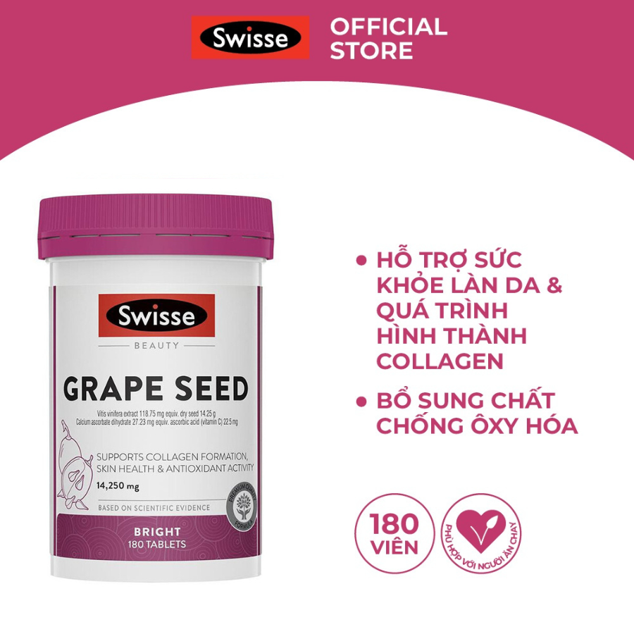 Beauty Grape Seed 14,250 mg 180 Tablets