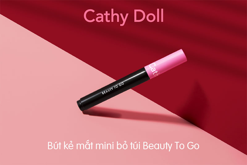 Bút Kẻ Mắt Cathy Doll Beauty To Go Jet Lag Easy Eye Liner Màu Dạ Đen Đậm, Sắc Nét Mini 0.4ml - 1