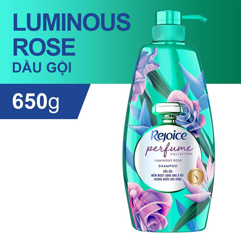 Dầu Gội Rejoice Luminous Rose Shampoo Hương Hoa Hồng Mềm Mượt Sáng Óng Ả 650g - 1