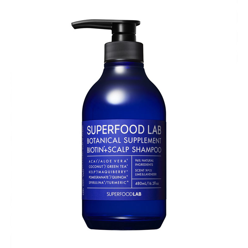 Dầu gội chăm sóc da đầu cho tóc dầu Superfood Lab Botanical Supplement Biotin+Scalp Shampoo - 1