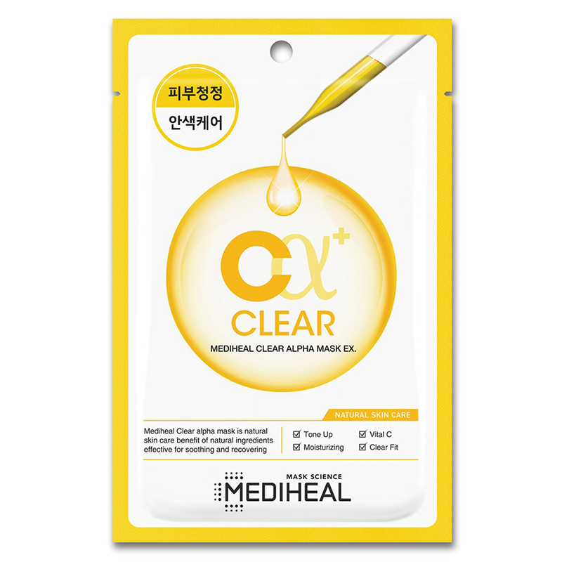 Mặt nạ Mediheal Clear Alpha Clear Alpha Mask EX giúp làm sạch, sáng mịn da 23ml 