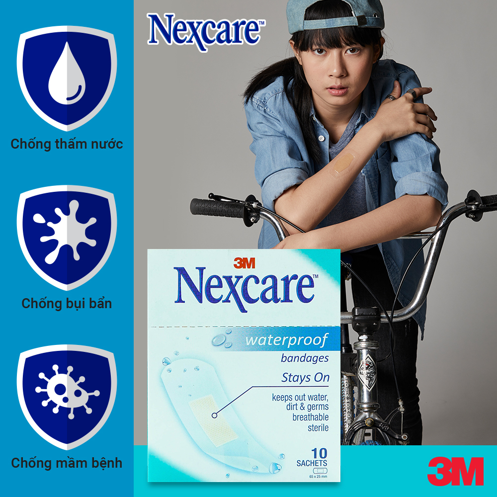 Băng Keo Cá Nhân Nexcare Waterproof Bandages Stays On 5 Miếng