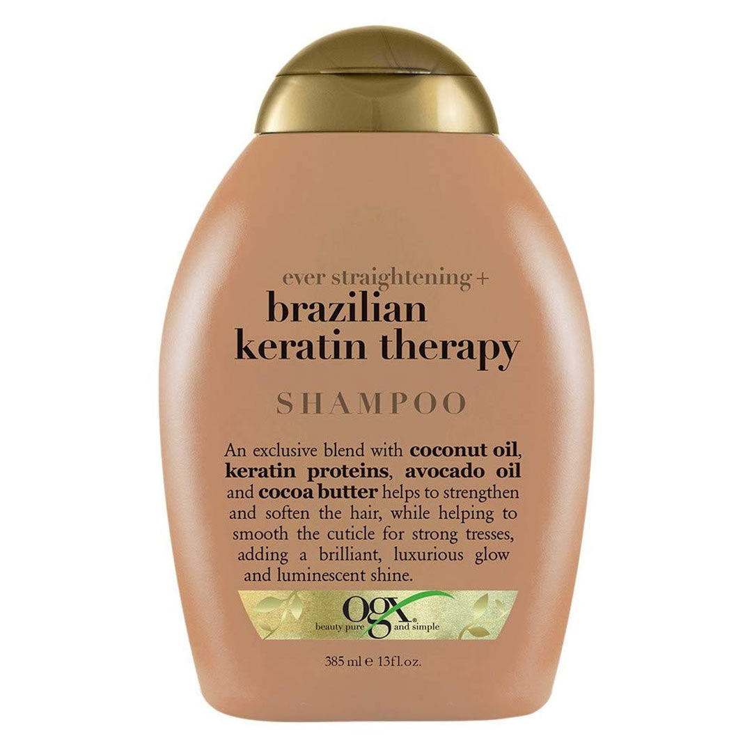 Dầu Gội OGX Keratin Vào Nếp Suôn Mượt Ever Straightening + Brazilian Keratin Smooth Shampoo 385ml 