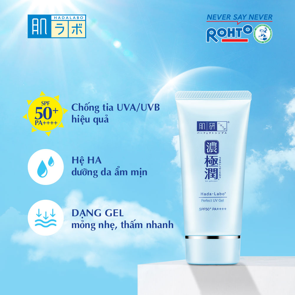Gel Chống Nắng Hada Labo Koi-Gokujyun Perfect UV Gel Sunscreen SPF50+ PA++++ 50g