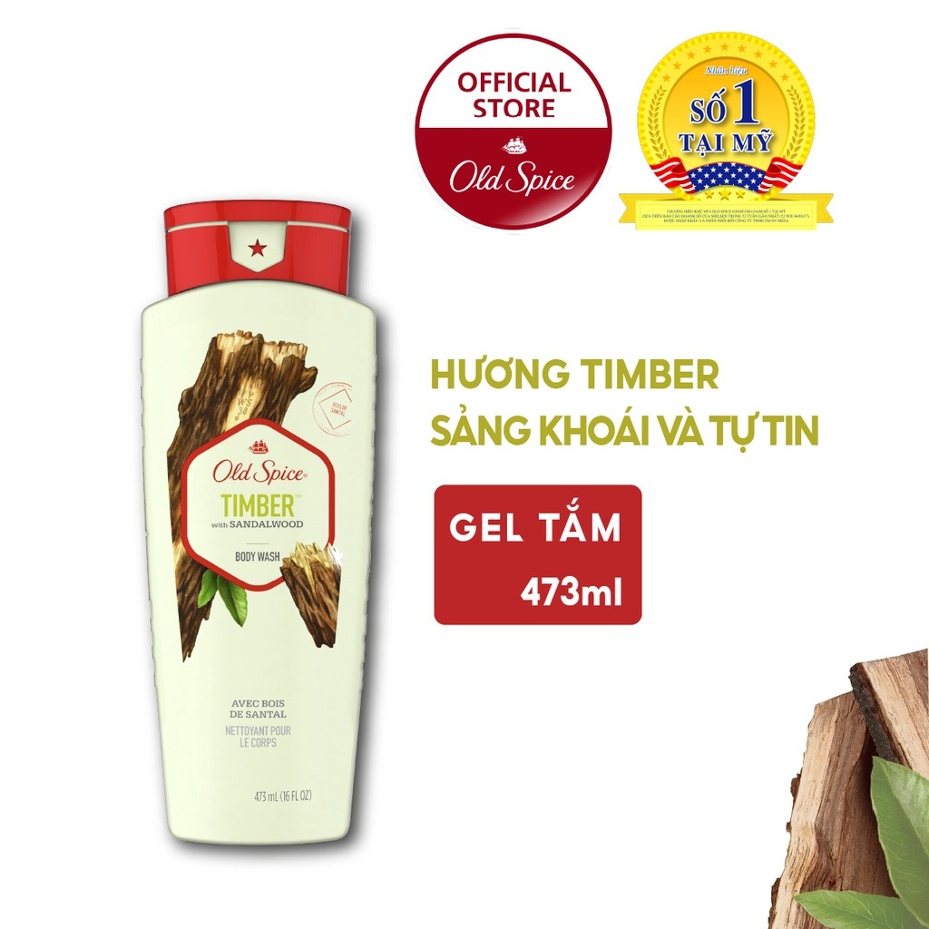 Gel Tắm Nam Old Spice Fresher Collection Hương Timber 473ml