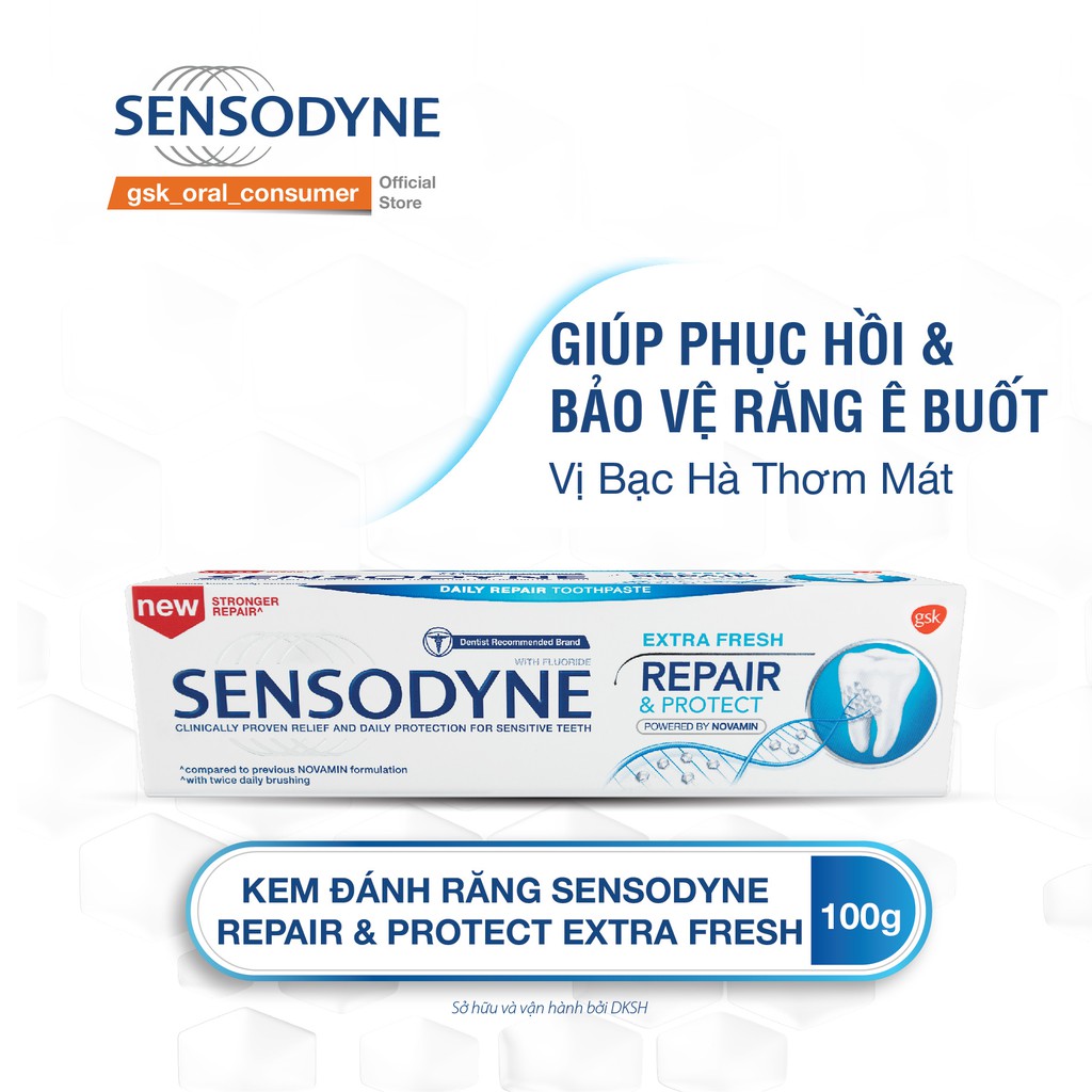 Kem Đánh Răng Sensodyne Bảo Vệ Răng Ê Buốt Vị Bạc Hà 100g