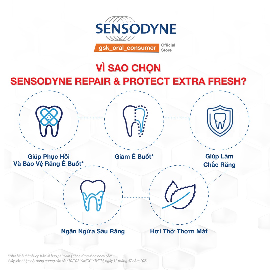 Kem Đánh Răng Sensodyne Repair & Protect Extra Fresh