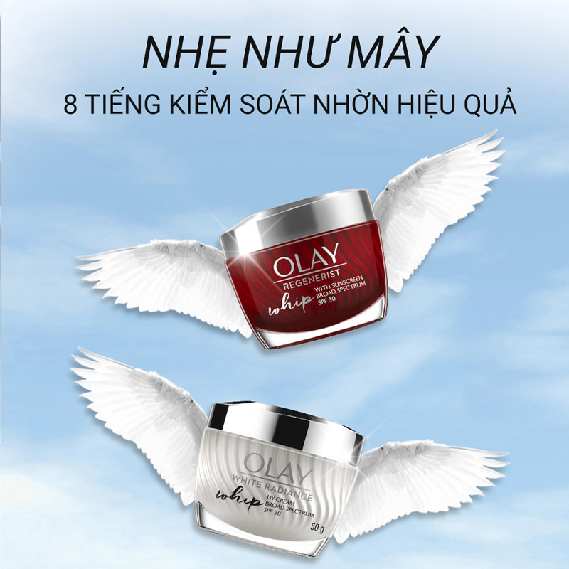 Kem Dưỡng Olay Tái Tạo Và Ngừa Lão Hóa Ban Ngày SPF30 Regenerist Whip Facial Cream UV 50g 