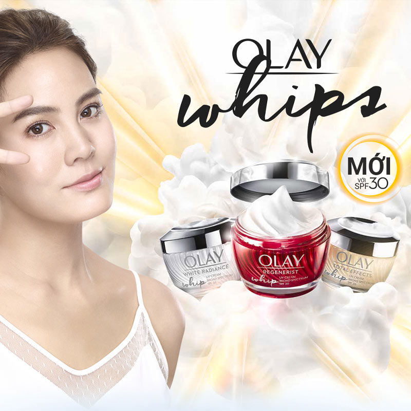 Kem Dưỡng Olay Tái Tạo Và Ngừa Lão Hóa Ban Ngày SPF30 Regenerist Whip Facial Cream UV 