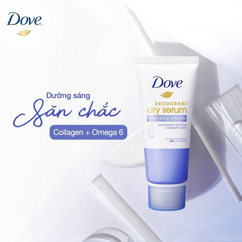Kem Khử Mùi Dove Collagen & Omega 6 Sáng Mịn Săn Chắc 50ml