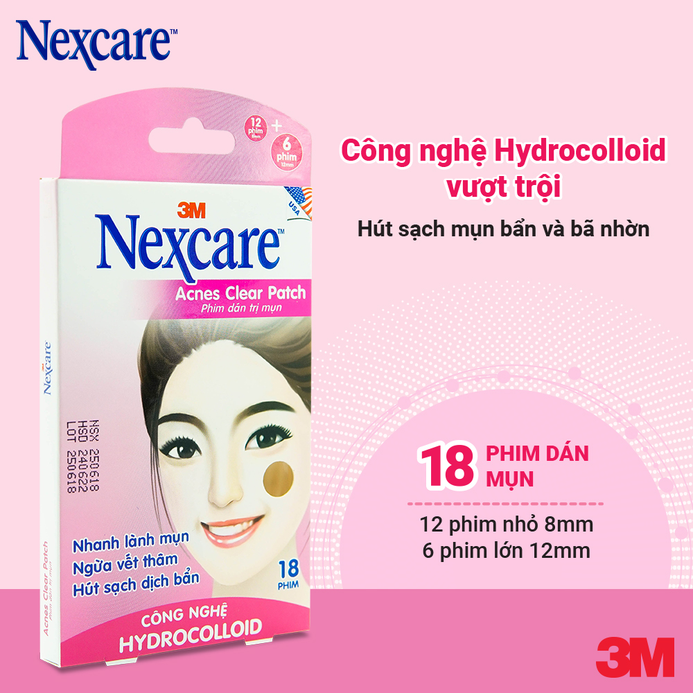 Nexcare 3M Acnes Clear Patch 18 Miếng