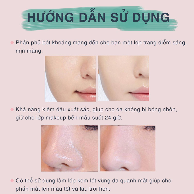 HDSD Phấn Phủ Silkygirl Khoáng Kiềm Dầu Dạng Nén Không Màu 7g