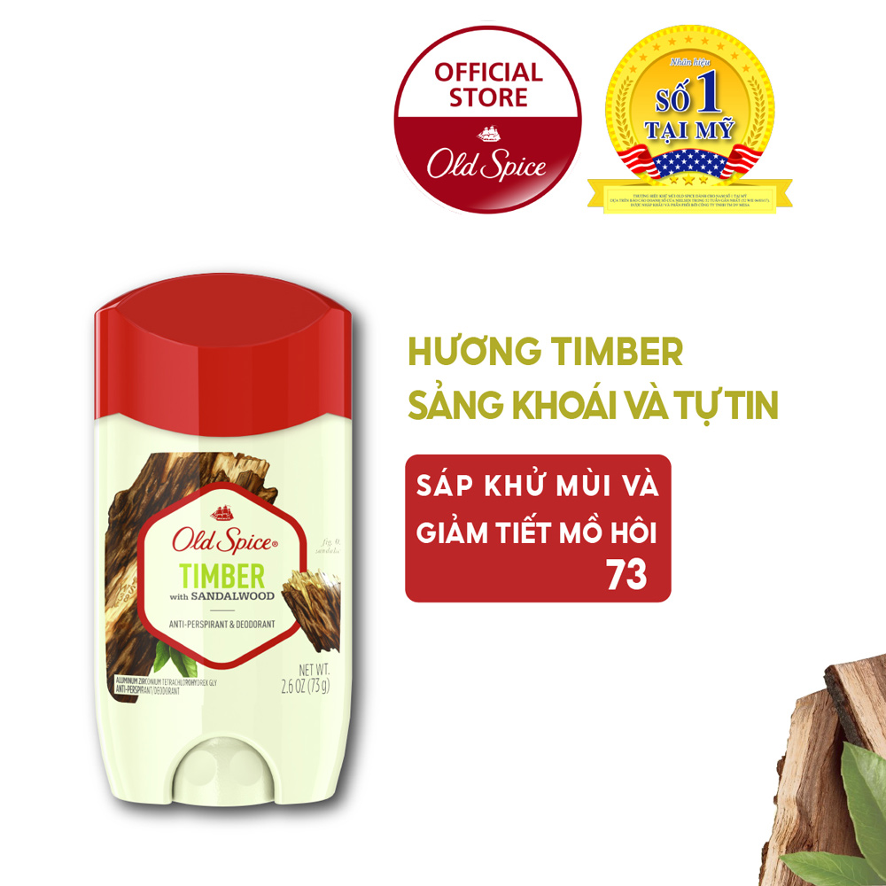 Sáp Khử Mùi Old Spice Timber with Sandalwood Anti-Perspirant & Deodorant 73g