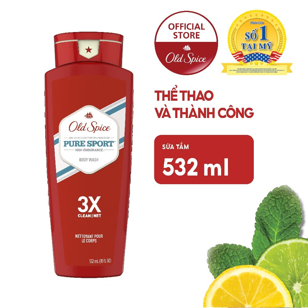 Sữa Tắm Old Spice High Endurance Hương Pure Sport 532ml