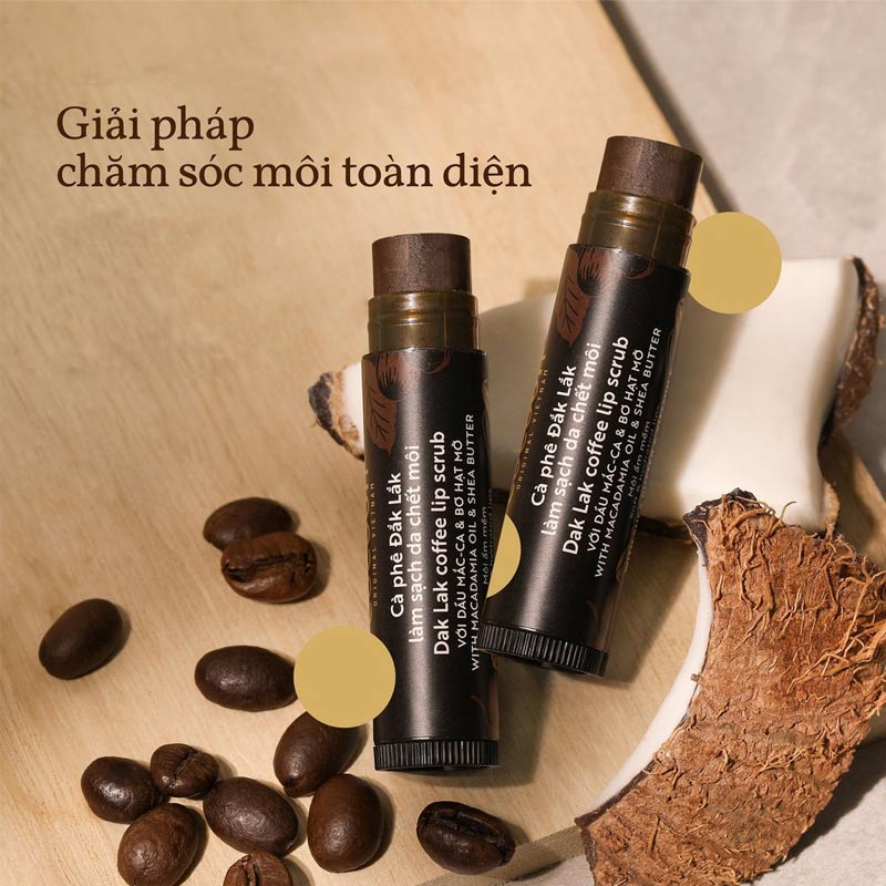 Tẩy Tế Bào Chết Môi Cà Phê Cocoon Dak Lak Coffee Lip Scrub (5g) - Nuty ...