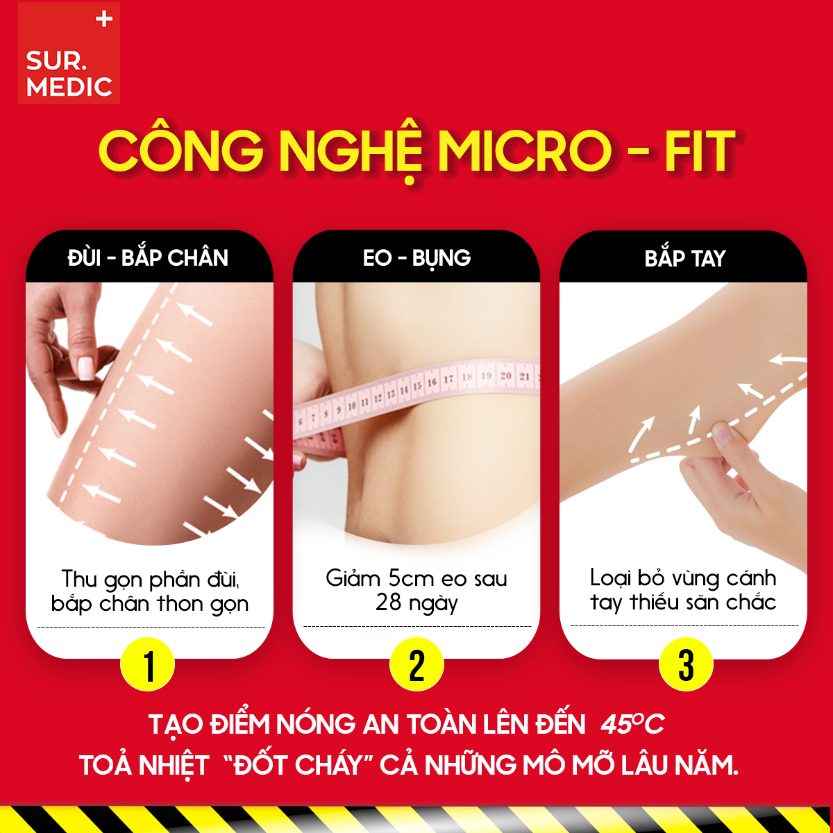 Thanh Lăn Sur.Medic+ Fit Body Hot Gel Cream 
