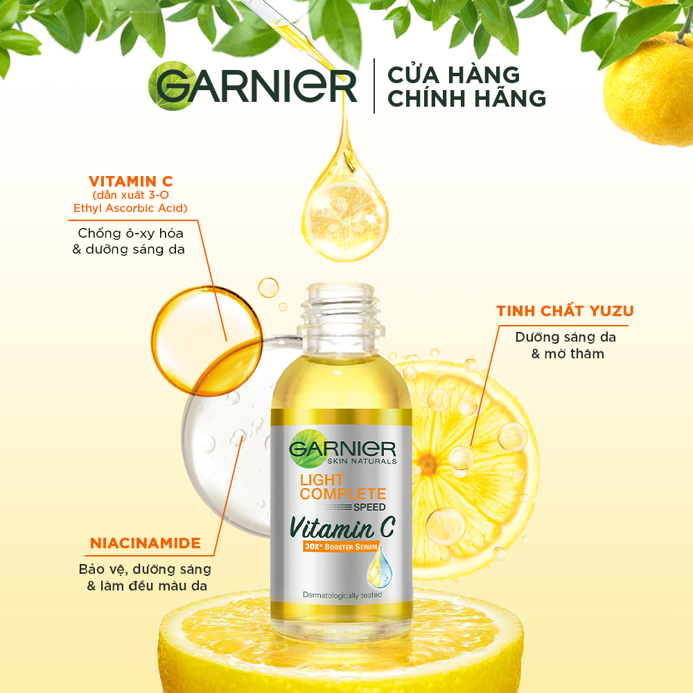 Tinh Chất Garnier Light Complete 30x Vitamin C Booster Serum 